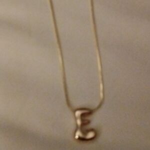 Anthropologie Gold Letter Pendant Necklace